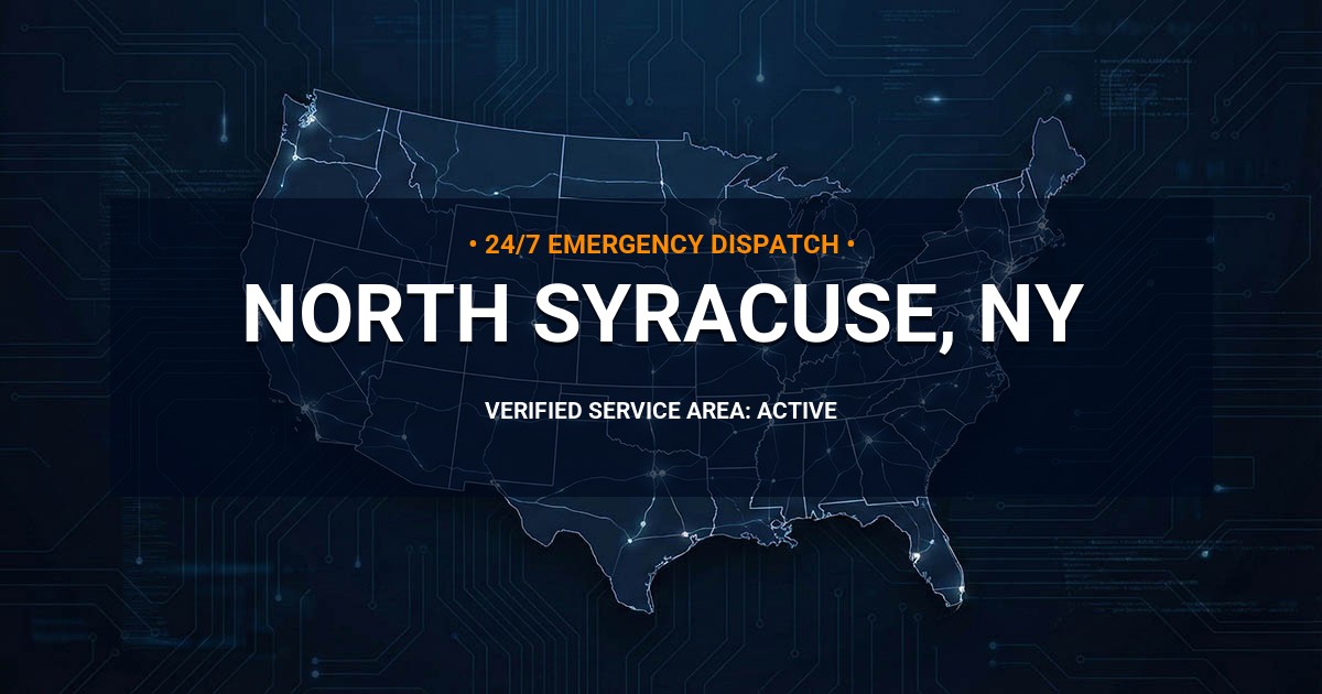 Emergency Plumbing Dispatch Map for Plumbing Services: North Syracuse, NY