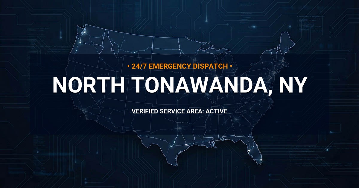 Emergency Plumbing Dispatch Map for Plumbing Services: North Tonawanda, NY