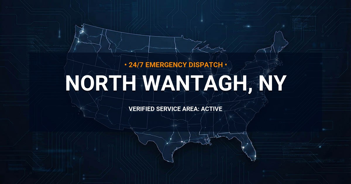 Emergency Plumbing Dispatch Map for Plumbing Services: North Wantagh, NY