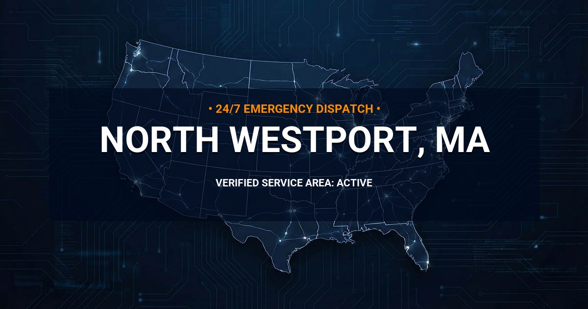 Emergency Plumbing Dispatch Map for Plumbing Services: North Westport, MA