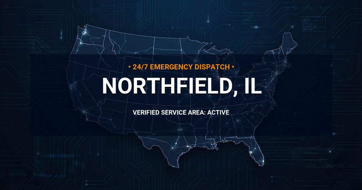 Emergency Plumbing Dispatch Map for Plumbing Services: Northfield, IL