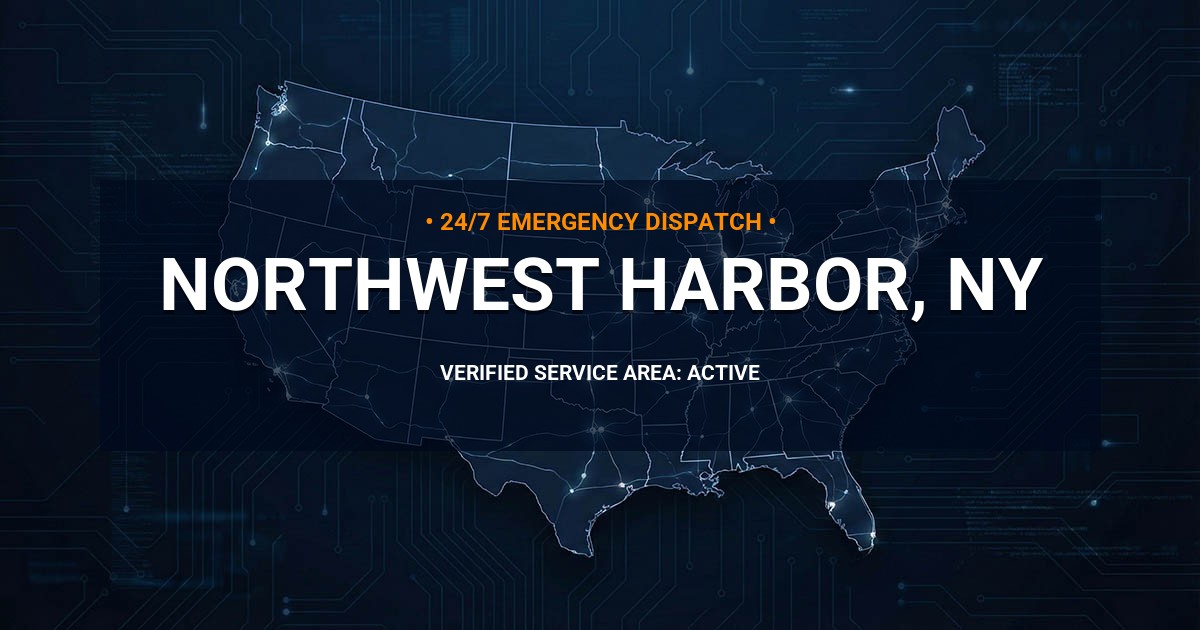 Emergency Plumbing Dispatch Map for Plumbing Services: Northwest Harbor, NY