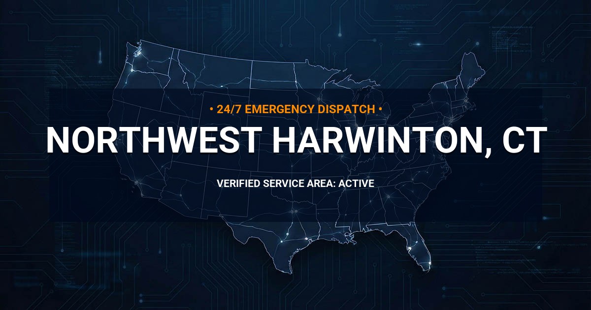 Emergency Plumbing Dispatch Map for Plumbing Services: Northwest Harwinton, CT