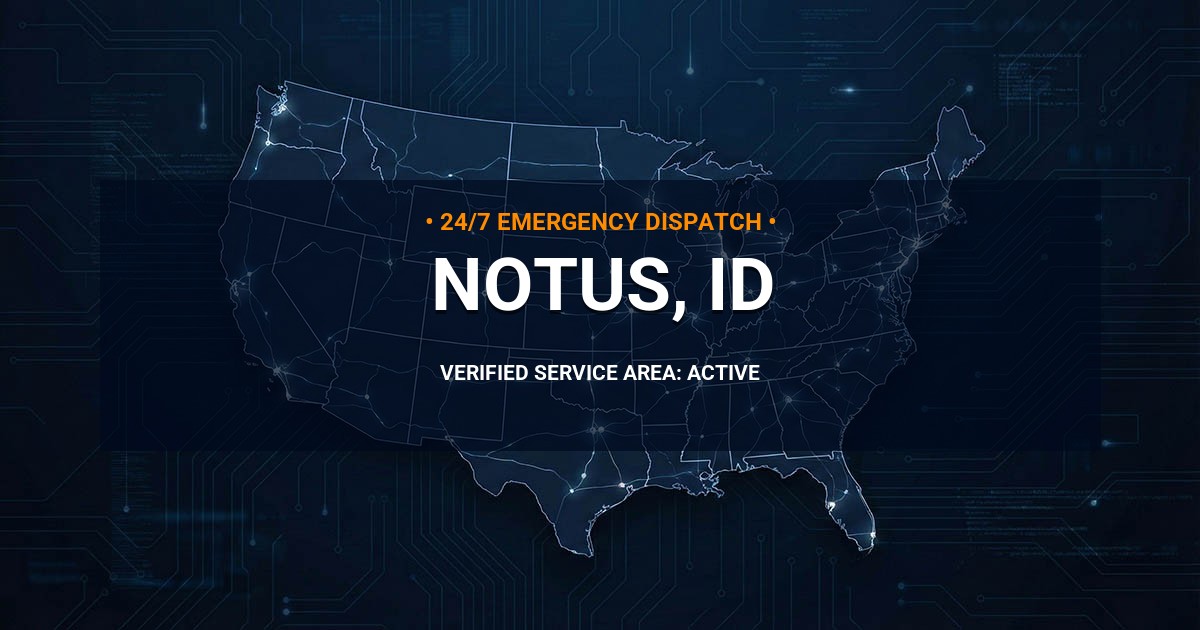 Emergency Plumbing Dispatch Map for Plumbing Services: Notus, ID