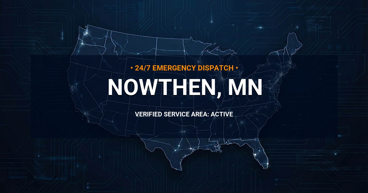 Emergency Plumbing Dispatch Map for Plumbing Services: Nowthen, MN