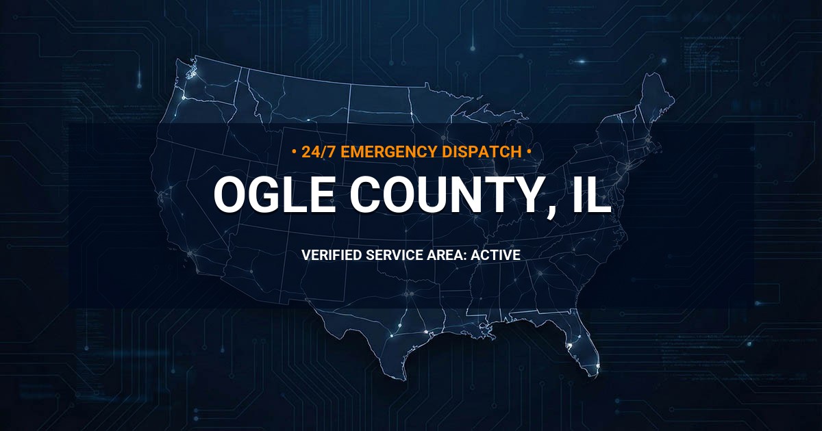 Emergency Plumbing Dispatch Map for Ogle County Plumbing Logistics