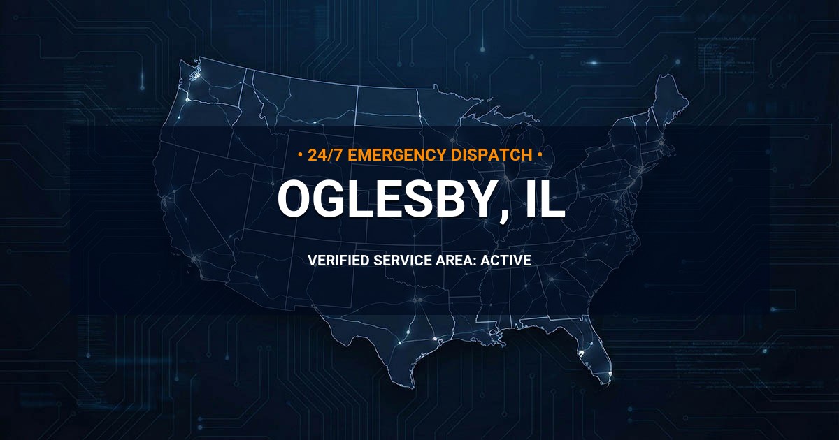 Emergency Plumbing Dispatch Map for Plumbing Services: Oglesby, IL