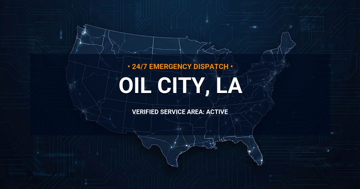 Emergency Plumbing Dispatch Map for Plumbing Services: Oil City, LA