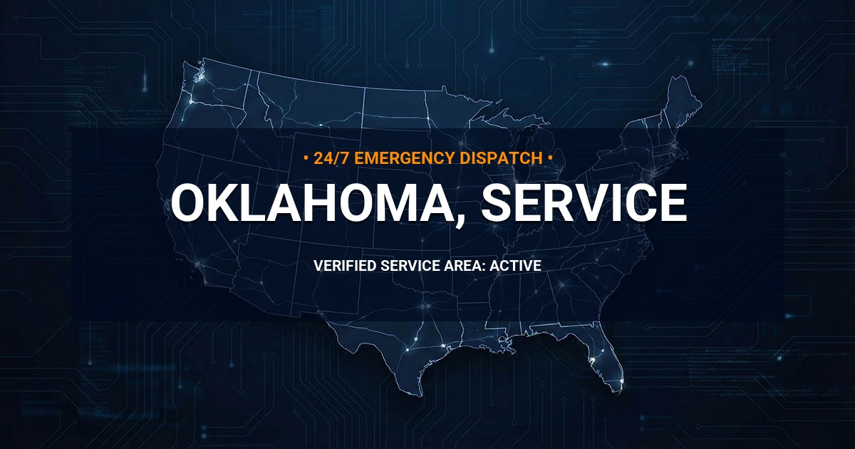 Emergency Plumbing Dispatch Map for Oklahoma Plumbing Administration