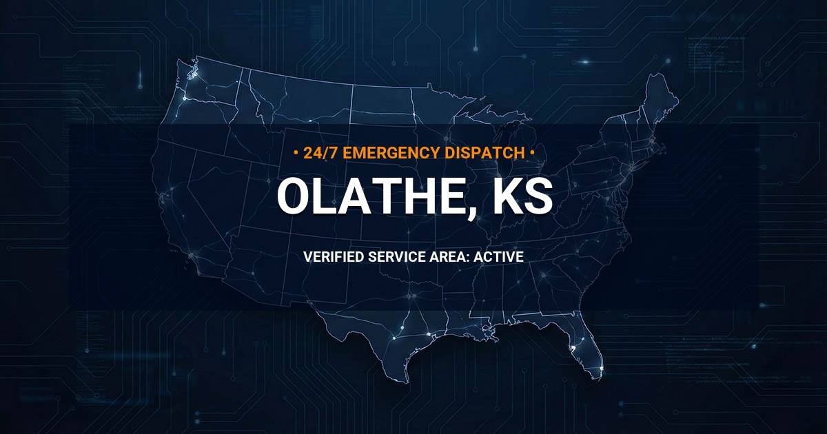 Emergency Plumbing Dispatch Map for Plumbing Services: Olathe, KS