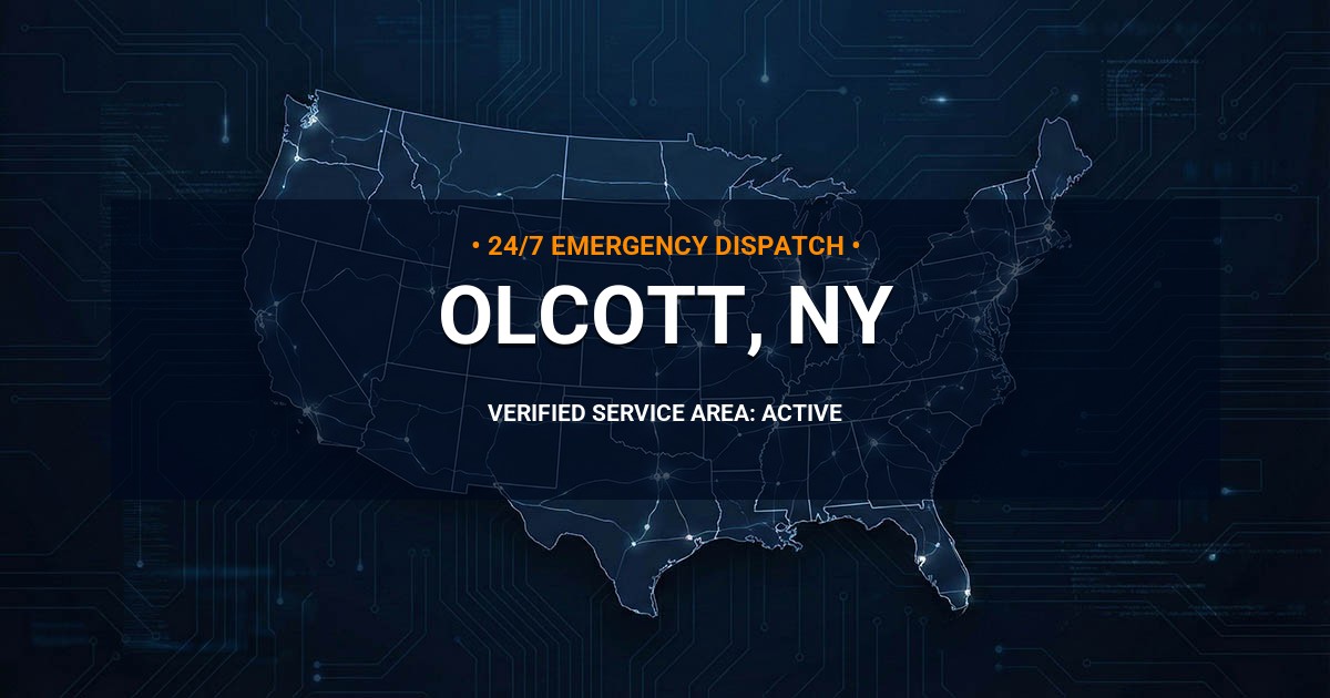 Emergency Plumbing Dispatch Map for Plumbing Services: Olcott, NY