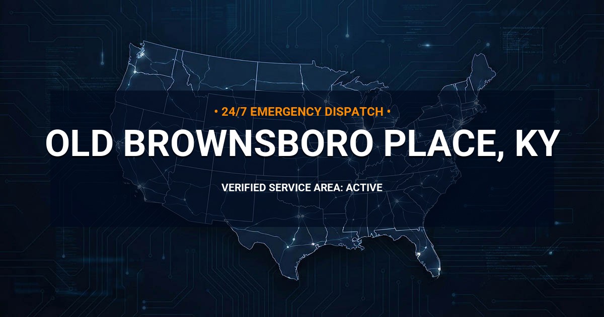 Emergency Plumbing Dispatch Map for Plumbing Services: Old Brownsboro Place, KY