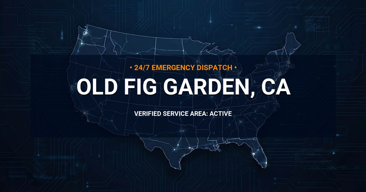 Emergency Plumbing Dispatch Map for Plumbing Services: Old Fig Garden, CA
