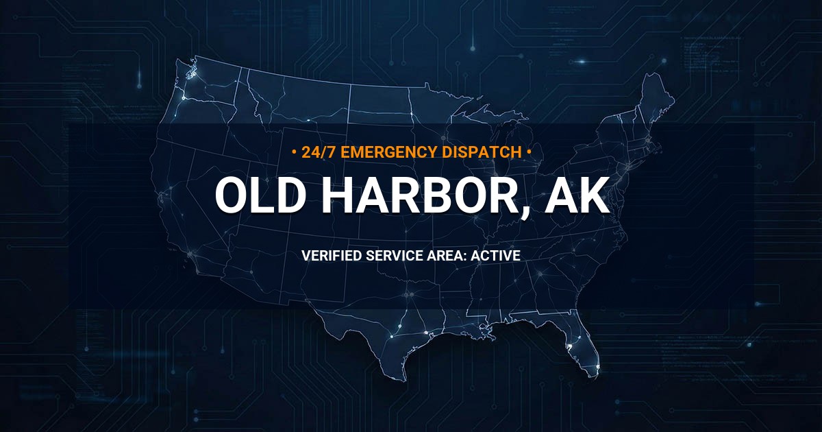 Emergency Plumbing Dispatch Map for Plumbing Services: Old Harbor, AK