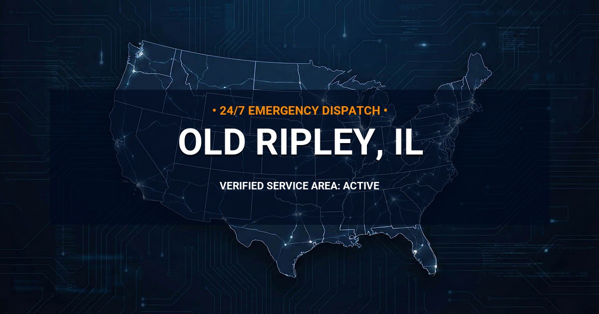 Emergency Plumbing Dispatch Map for Plumbing Services: Old Ripley, IL