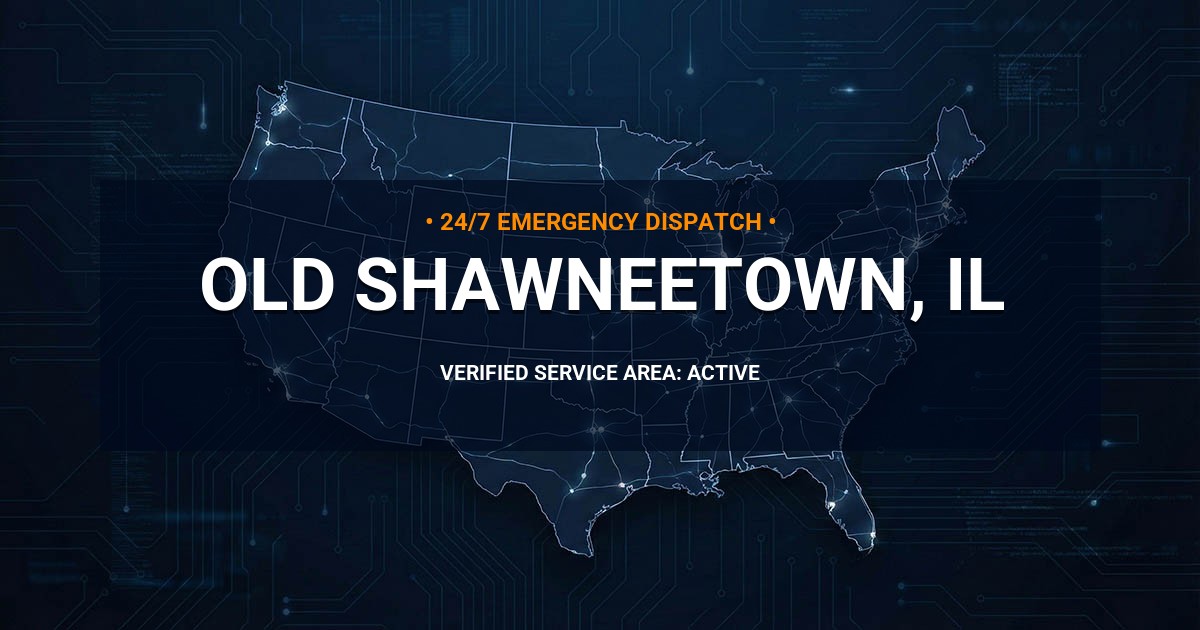 Emergency Plumbing Dispatch Map for Plumbing Services: Old Shawneetown, IL