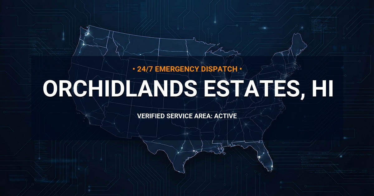 Emergency Plumbing Dispatch Map for Plumbing Services: Orchidlands Estates, HI