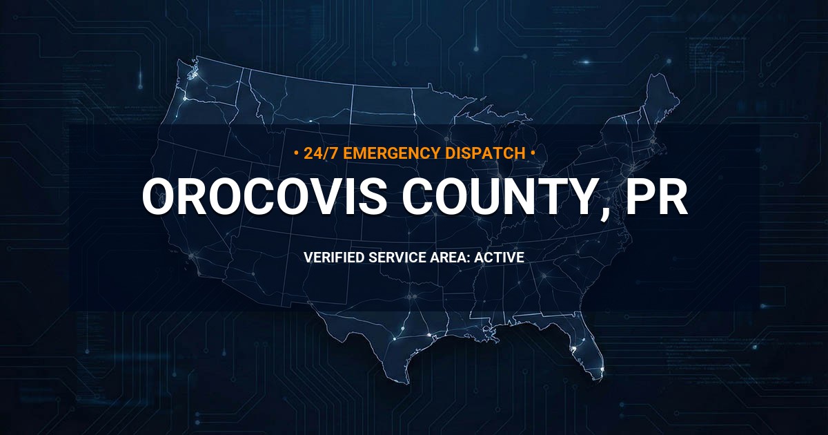 Emergency Plumbing Dispatch Map for Orocovis County Plumbing Logistics