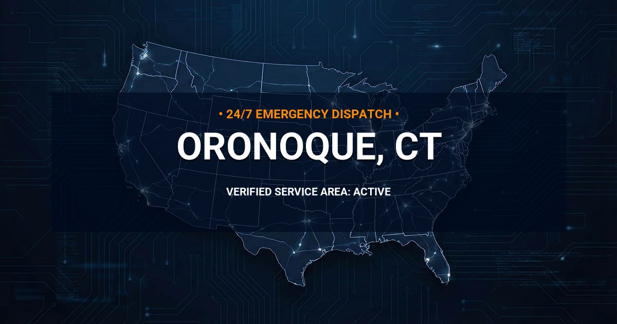 Emergency Plumbing Dispatch Map for Plumbing Services: Oronoque, CT