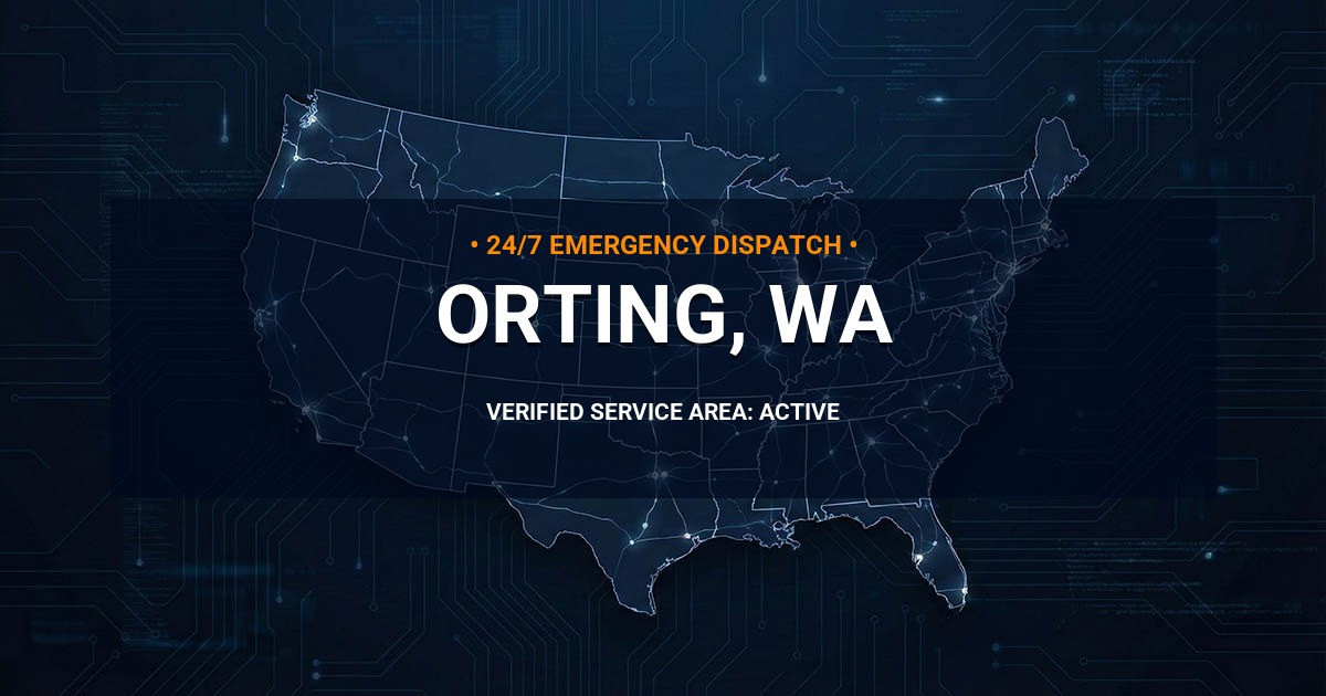 Emergency Plumbing Dispatch Map for Plumbing Services: Orting, WA