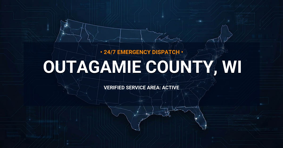 Emergency Plumbing Dispatch Map for Outagamie County Plumbing Logistics