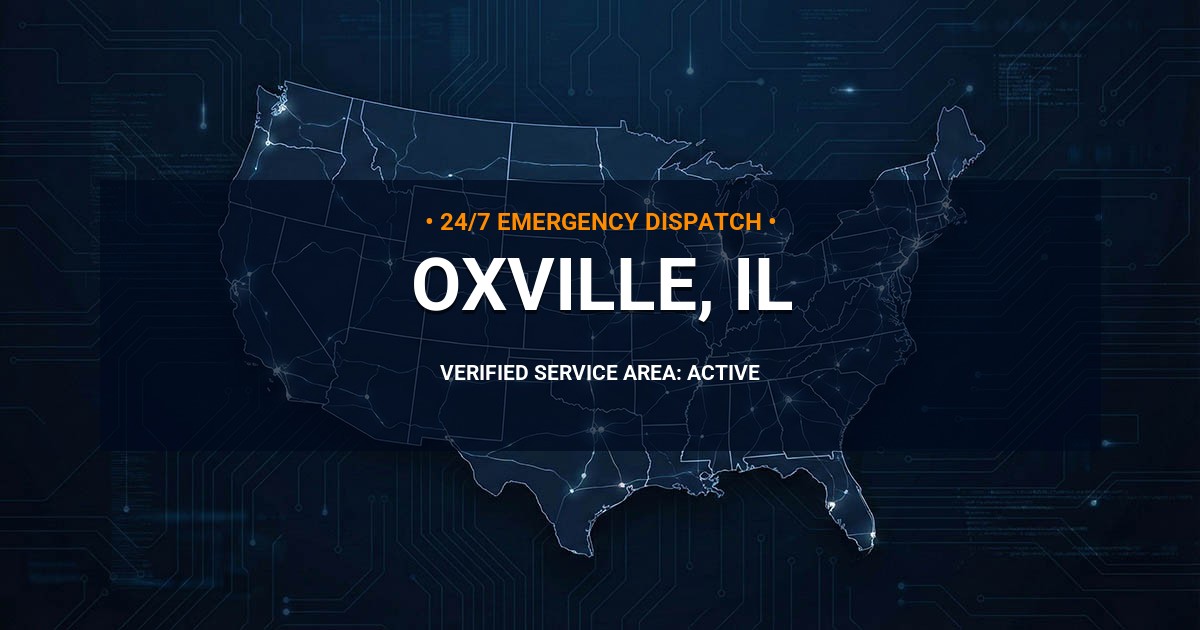 Emergency Plumbing Dispatch Map for Plumbing Services: Oxville, IL