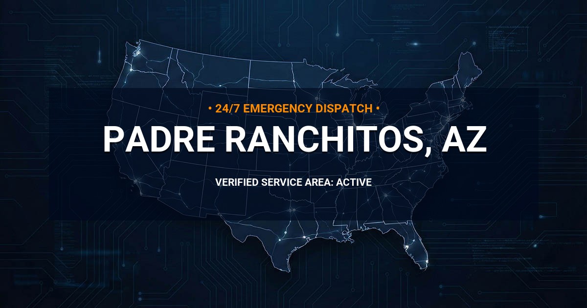 Emergency Plumbing Dispatch Map for Plumbing Services: Padre Ranchitos, AZ