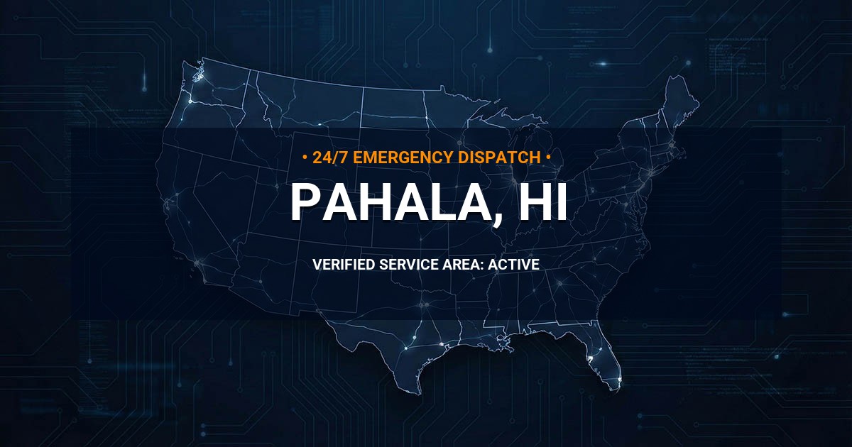 Emergency Plumbing Dispatch Map for Plumbing Services: Pahala, HI