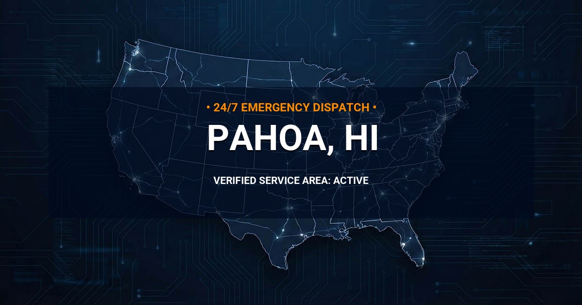 Emergency Plumbing Dispatch Map for Plumbing Services: Pahoa, HI