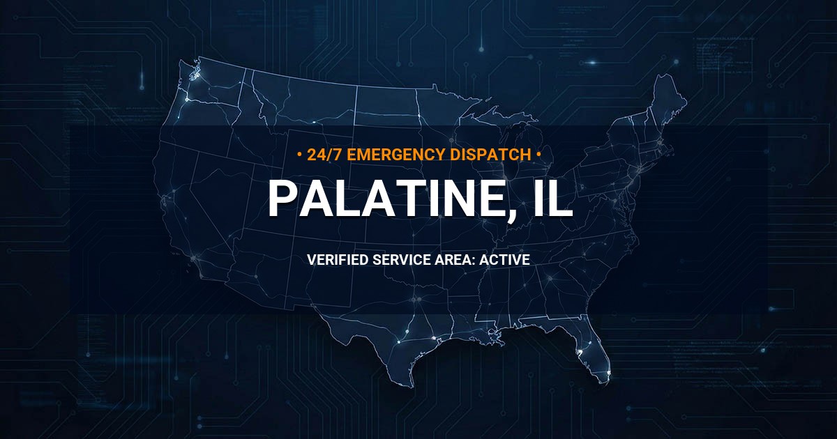 Emergency Plumbing Dispatch Map for Plumbing Services: Palatine, IL