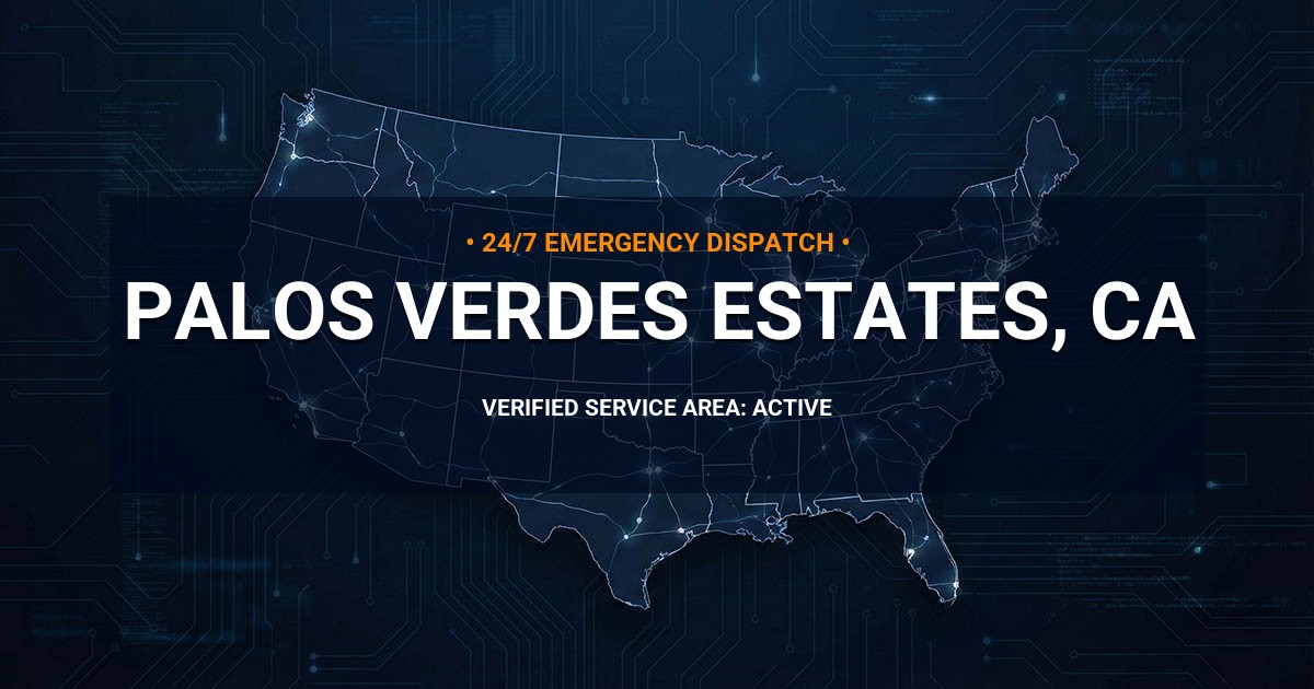Emergency Plumbing Dispatch Map for Plumbing Services: Palos Verdes Estates, CA