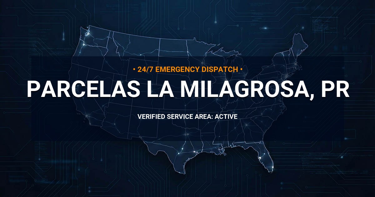 Emergency Plumbing Dispatch Map for Plumbing Services: Parcelas La Milagrosa, PR