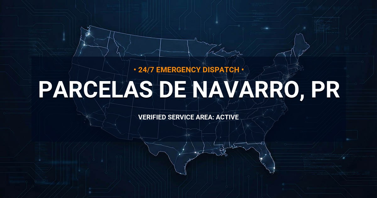 Emergency Plumbing Dispatch Map for Plumbing Services: Parcelas de Navarro, PR