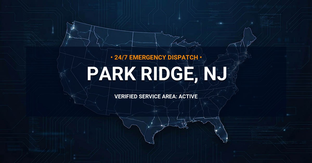 Emergency Plumbing Dispatch Map for Plumbing Services: Park Ridge, NJ