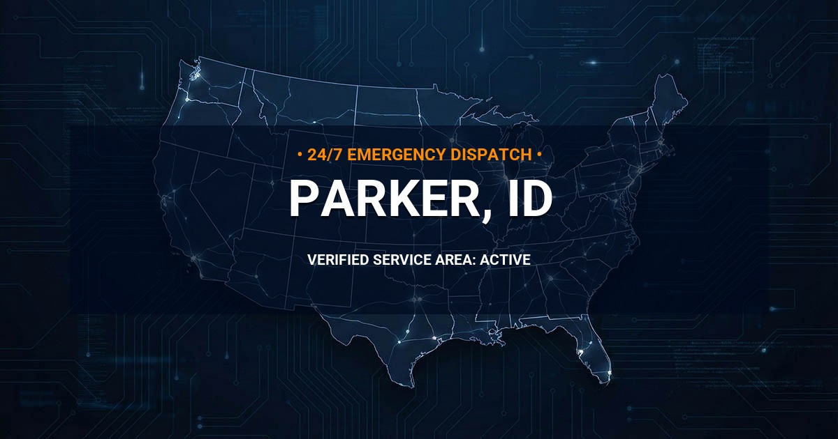 Emergency Plumbing Dispatch Map for Plumbing Services: Parker, ID