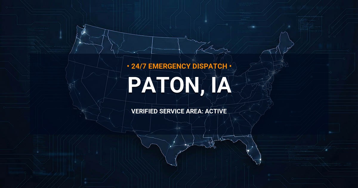 Emergency Plumbing Dispatch Map for Plumbing Services: Paton, IA