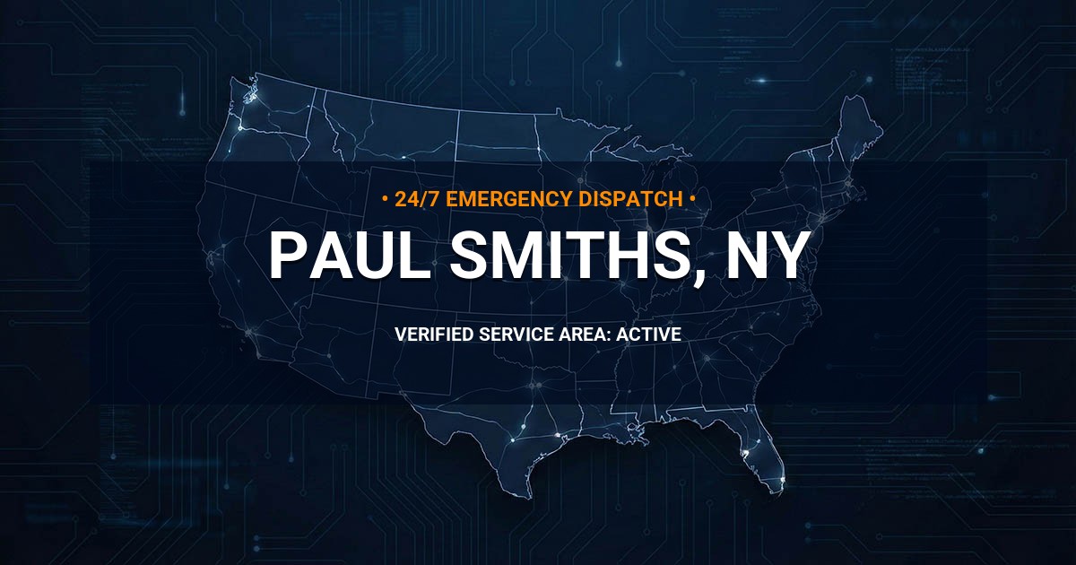Emergency Plumbing Dispatch Map for Plumbing Services: Paul Smiths, NY