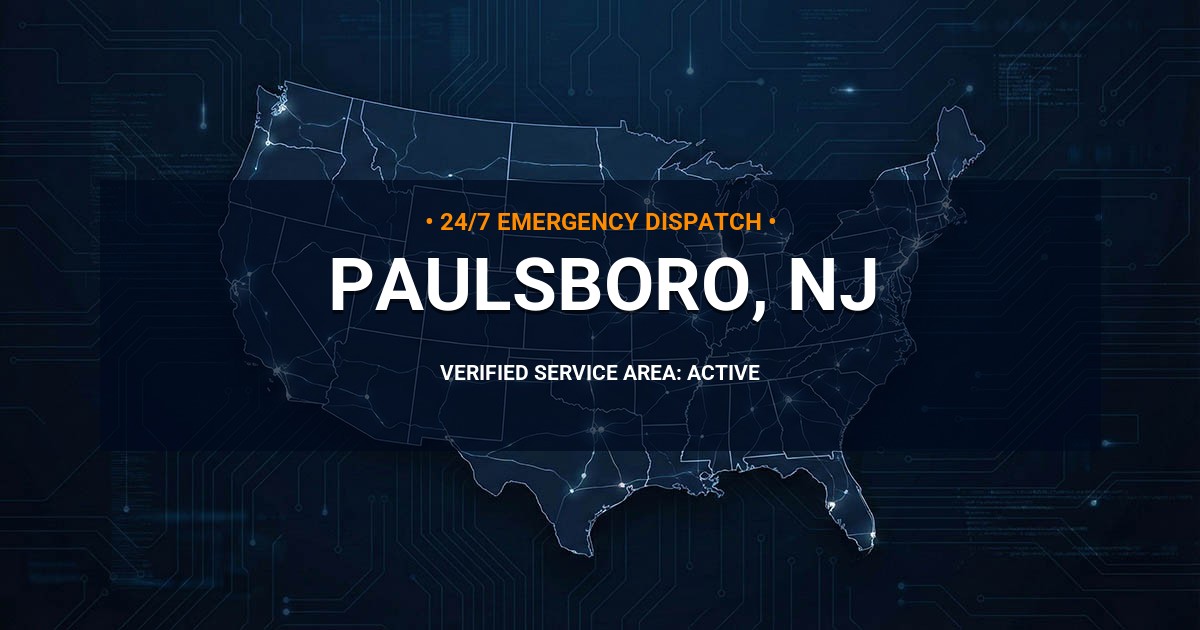 Emergency Plumbing Dispatch Map for Plumbing Services: Paulsboro, NJ