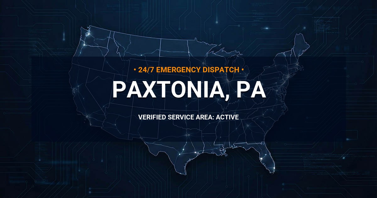 Emergency Plumbing Dispatch Map for Plumbing Services: Paxtonia, PA
