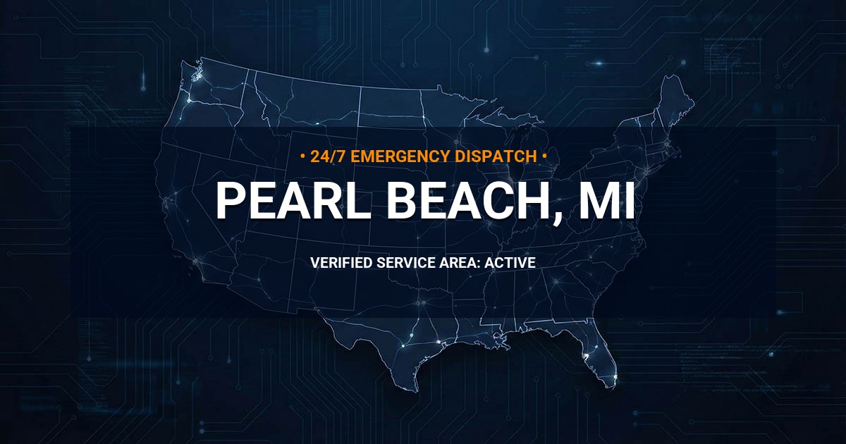 Emergency Plumbing Dispatch Map for Plumbing Services: Pearl Beach, MI