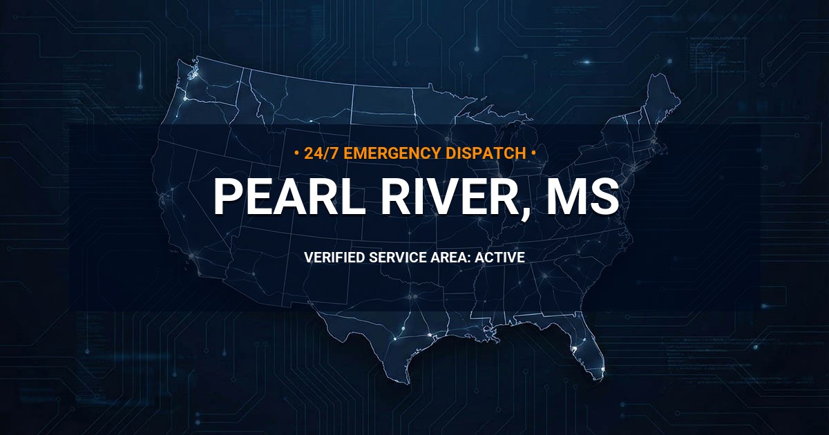Emergency Plumbing Dispatch Map for Plumbing Services: Pearl River, MS