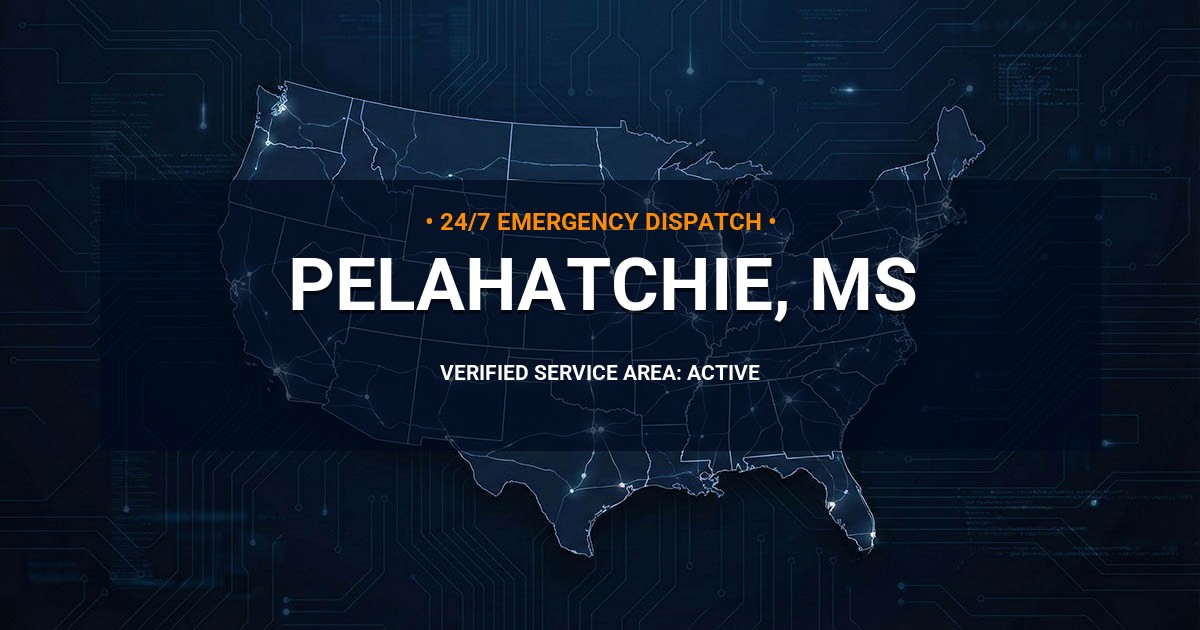 Emergency Plumbing Dispatch Map for Plumbing Services: Pelahatchie, MS