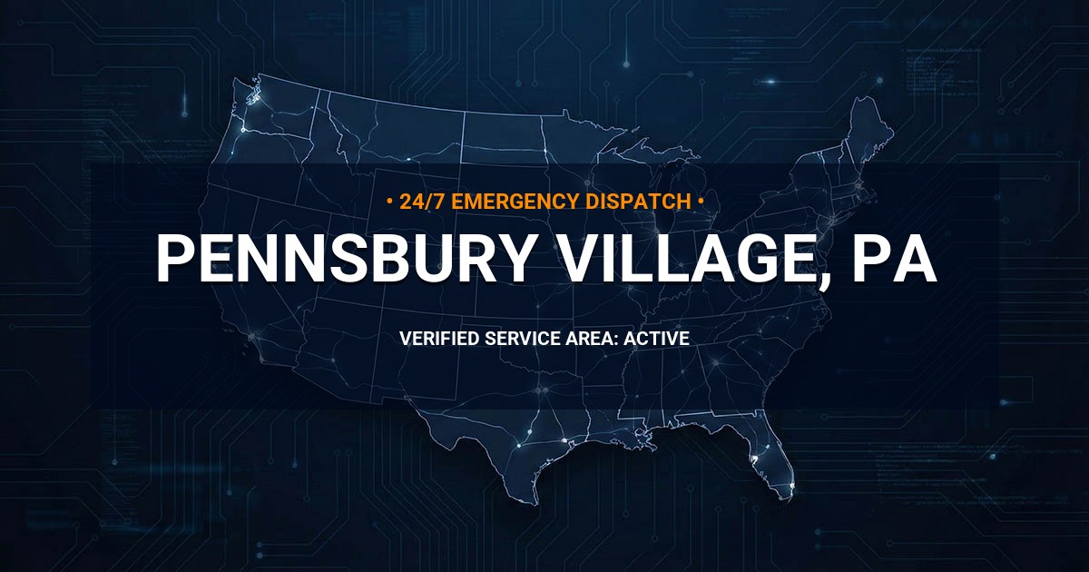 Emergency Plumbing Dispatch Map for Plumbing Services: Pennsbury Village, PA