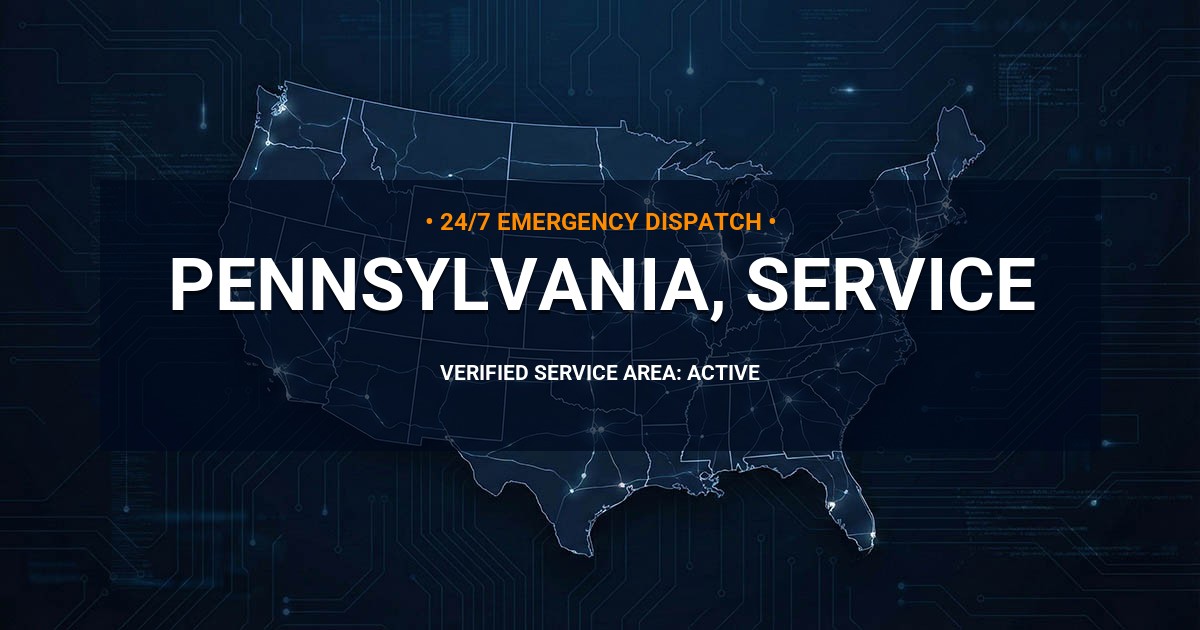 Emergency Plumbing Dispatch Map for Pennsylvania Plumbing Administration