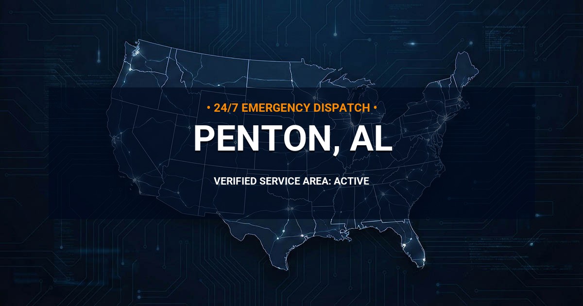 Emergency Plumbing Dispatch Map for Plumbing Services: Penton, AL