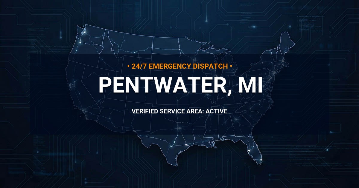Emergency Plumbing Dispatch Map for Plumbing Services: Pentwater, MI