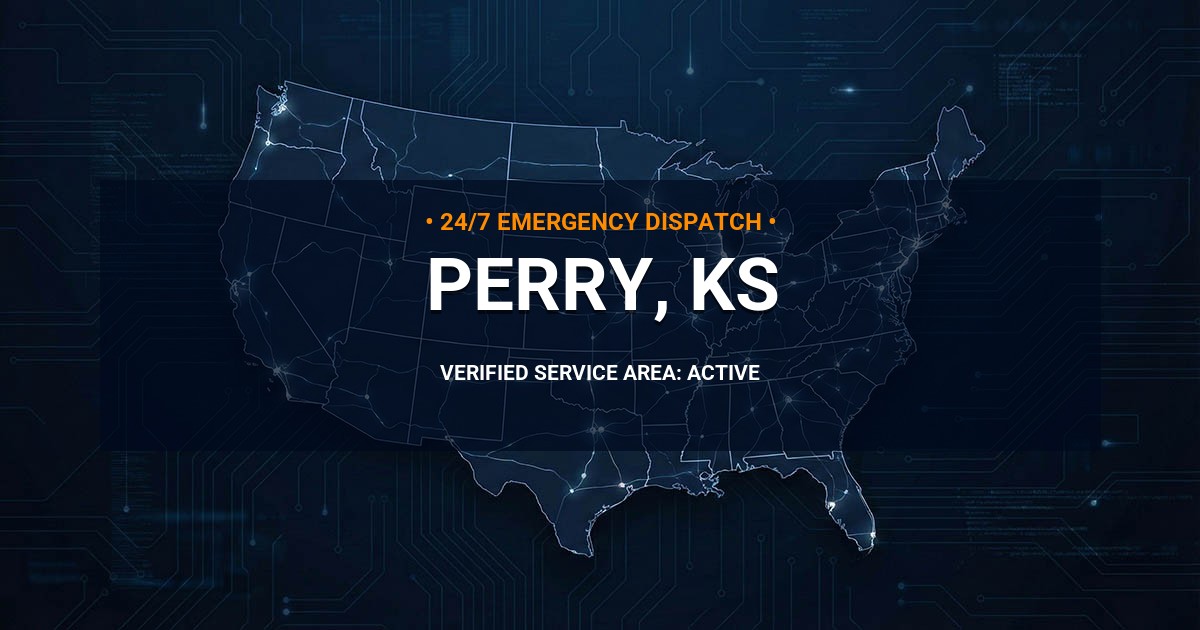 Emergency Plumbing Dispatch Map for Plumbing Services: Perry, KS