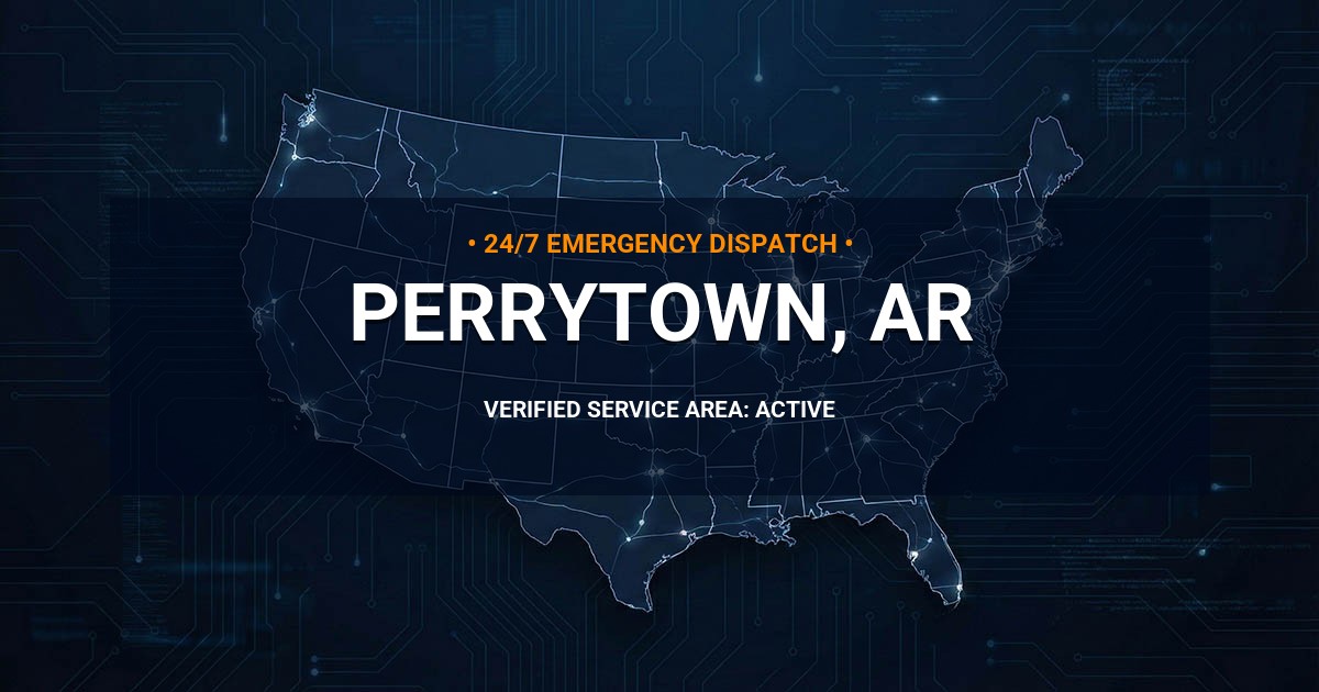 Emergency Plumbing Dispatch Map for Plumbing Services: Perrytown, AR