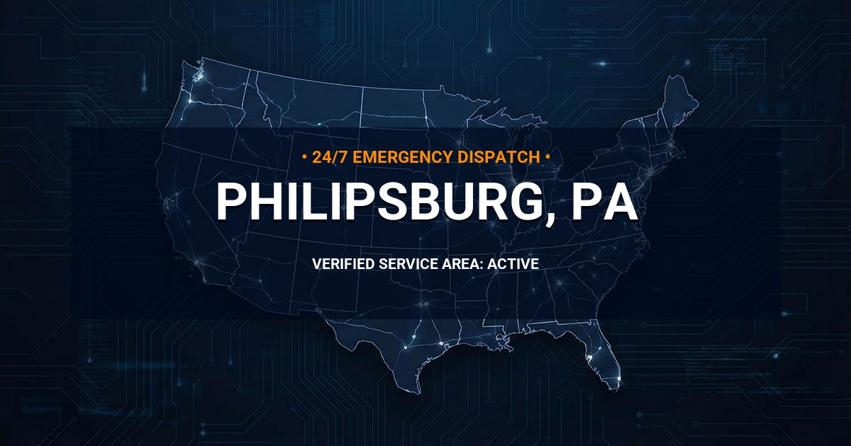 Emergency Plumbing Dispatch Map for Plumbing Services: Philipsburg, PA