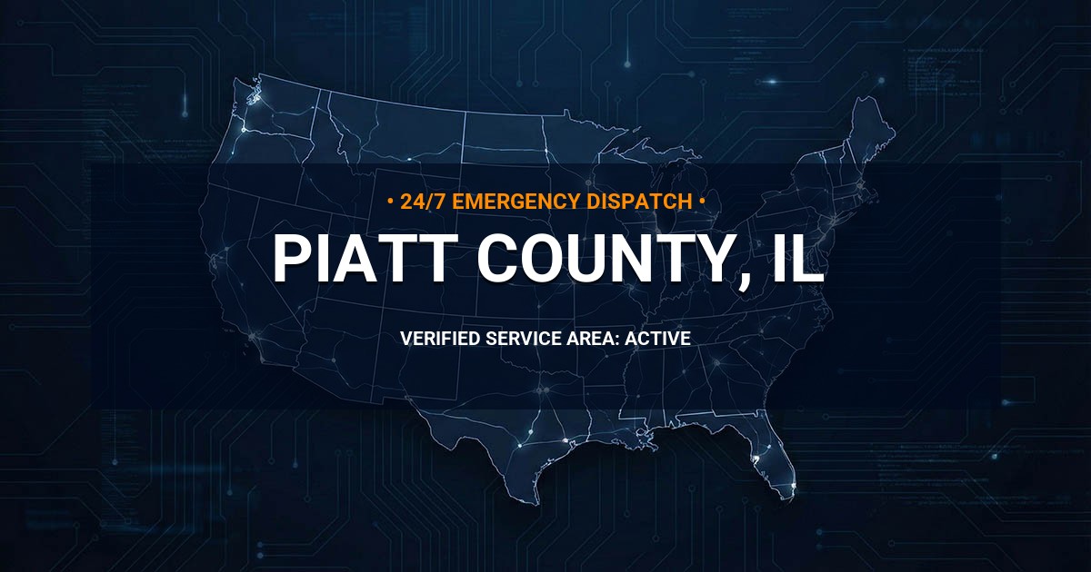 Emergency Plumbing Dispatch Map for Piatt County Plumbing Logistics